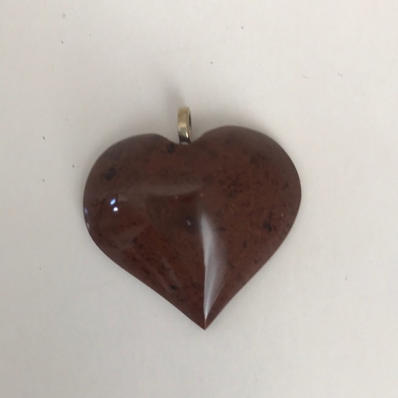 None Jewelry - Obsidian Heart Pendant Mexico